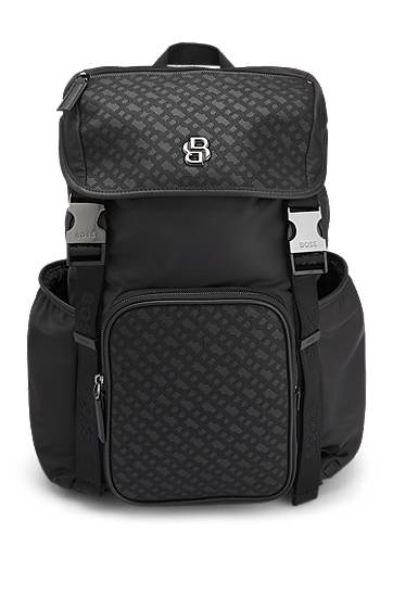 Рюкзак BOSS BOSS Double B Monogram Twill Backpack чорний | 50548079