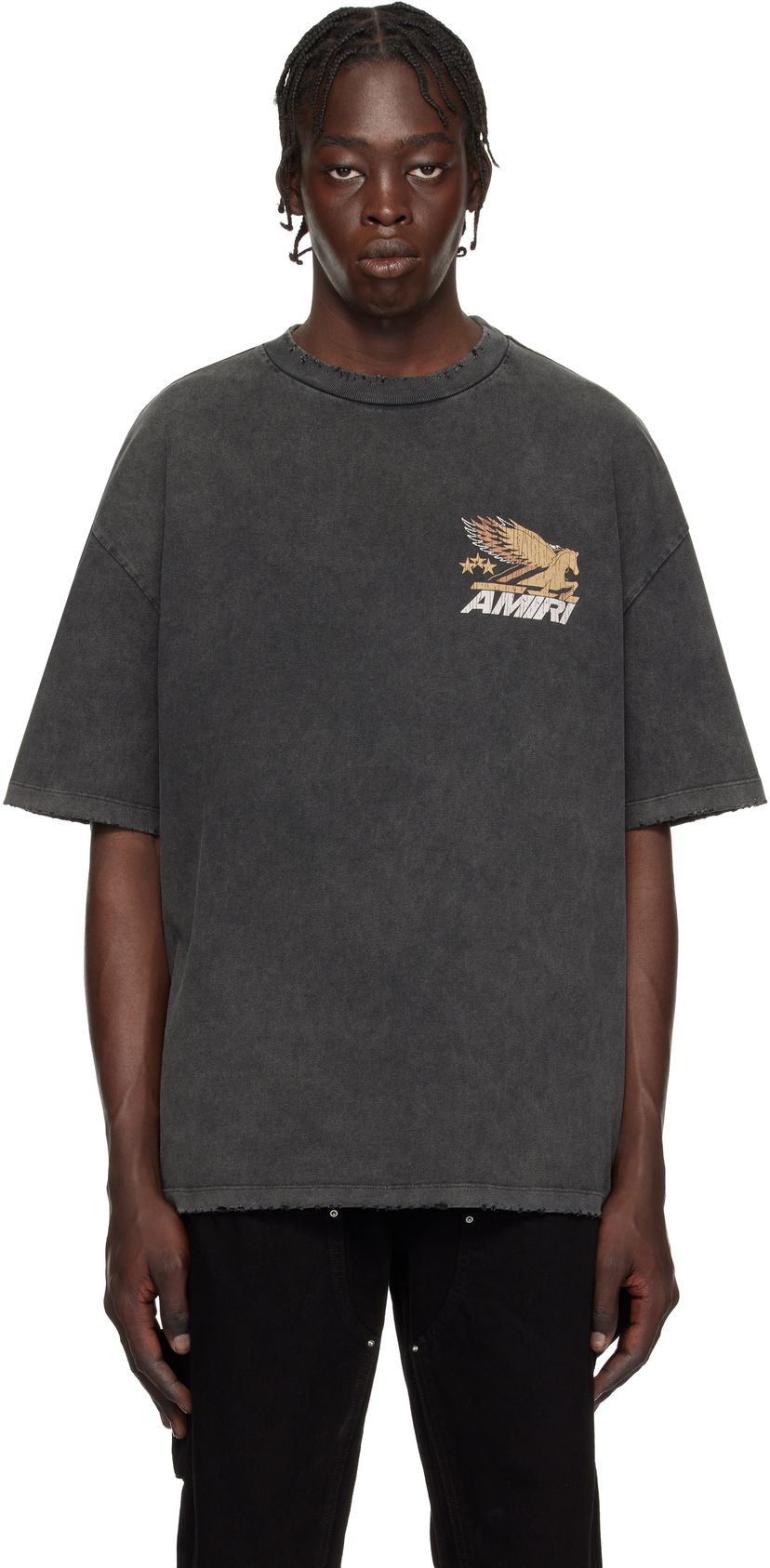 Футболка AMIRI Vintage Pegasus Oversized T-Shirt чорний | AMJYTE1142