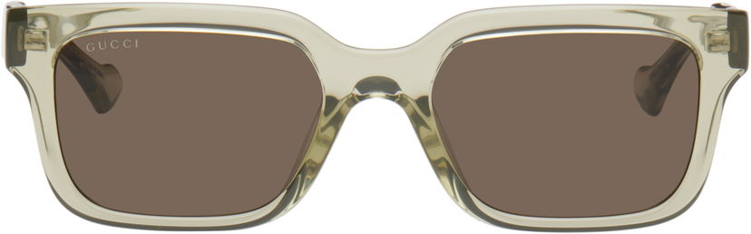 Сонцезахисні окуляри Gucci Gucci Rectangular Frame Sunglasses Зелений | GG1732SK-003