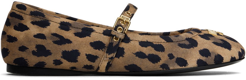 плаття Moschino Moschino Metal Logo Ballerina Flats Коричневий | MA11040C1L MI0 300