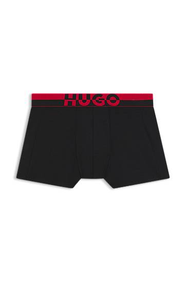 Боксери BOSS Three-pack modal-blend trunks with logo waistbands чорний | 50545667