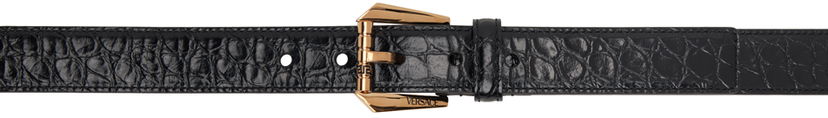 Ремені Versace Versace Croc Effect Leather Belt чорний | 1008373_1A08711
