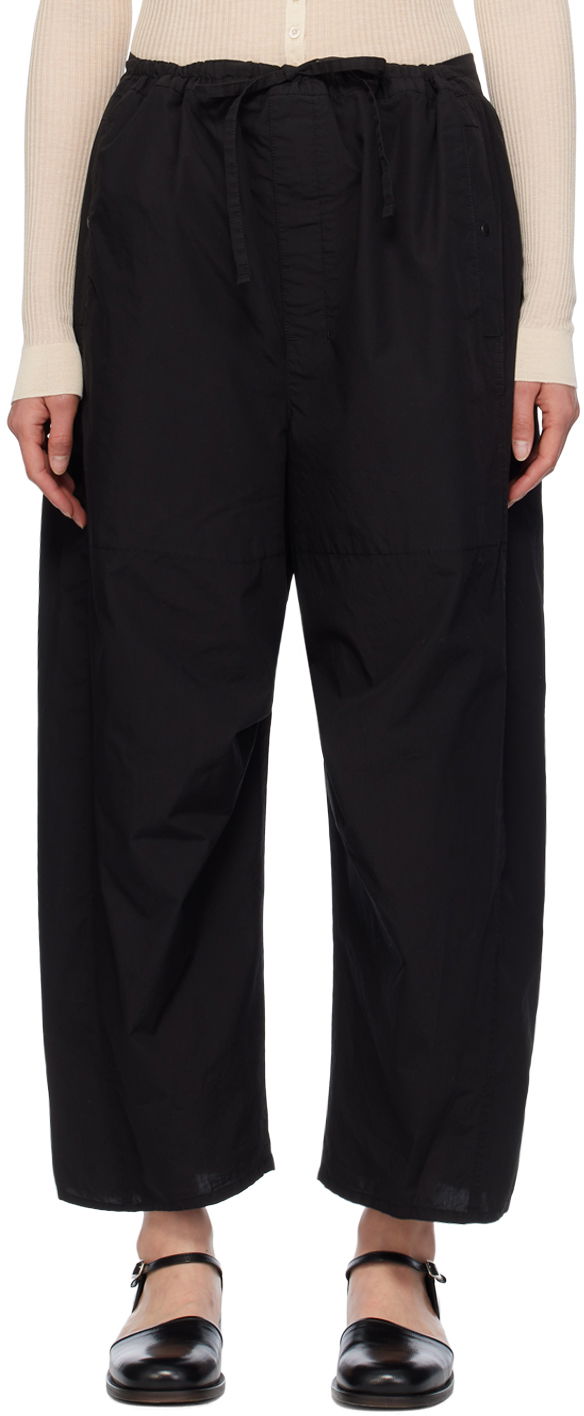 Штани LEMAIRE Cropped Drawstring Trousers чорний | PA1110 LF1218