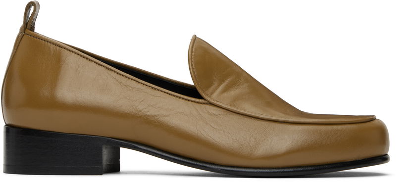 Догляд за взуттям BY FAR BY FAR Alfred Leather Loafers Коричневий | MWFFC023LL002BR044PL