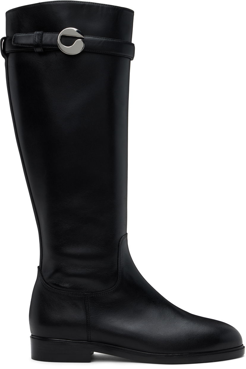 Кросівки та взуття Coperni Cavalier Flat Tall Boots чорний | COPSH67857