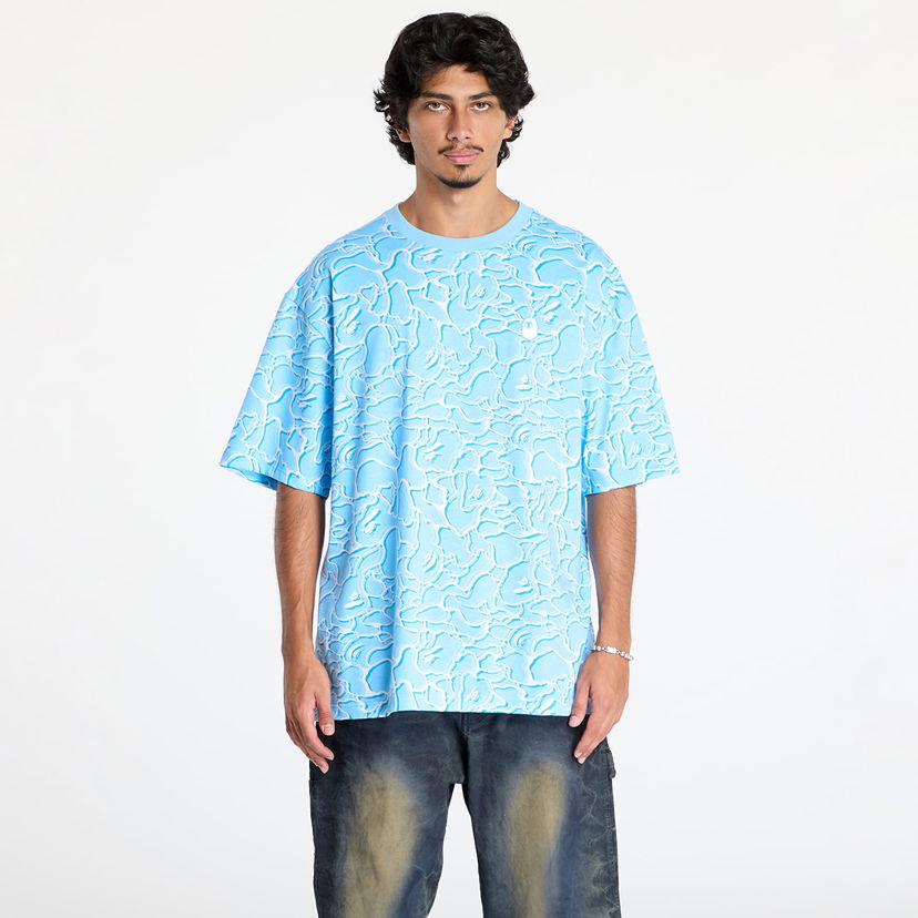 Футболка BAPE Abc Sea Surface Camo Relaxed Fit Tee Blue Синій | 001CSK701002F BLU
