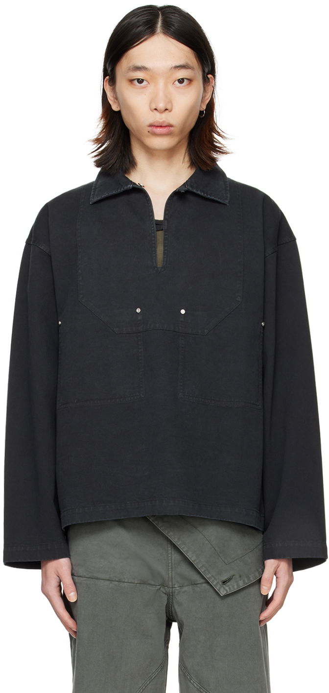 Сорочка Dion Lee Rivet Detail Long Sleeve Shirt чорний | C5039PS24