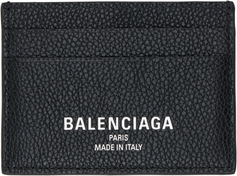 Гаманець Balenciaga Textured Leather Card Holder чорний | 806637 2ABDD