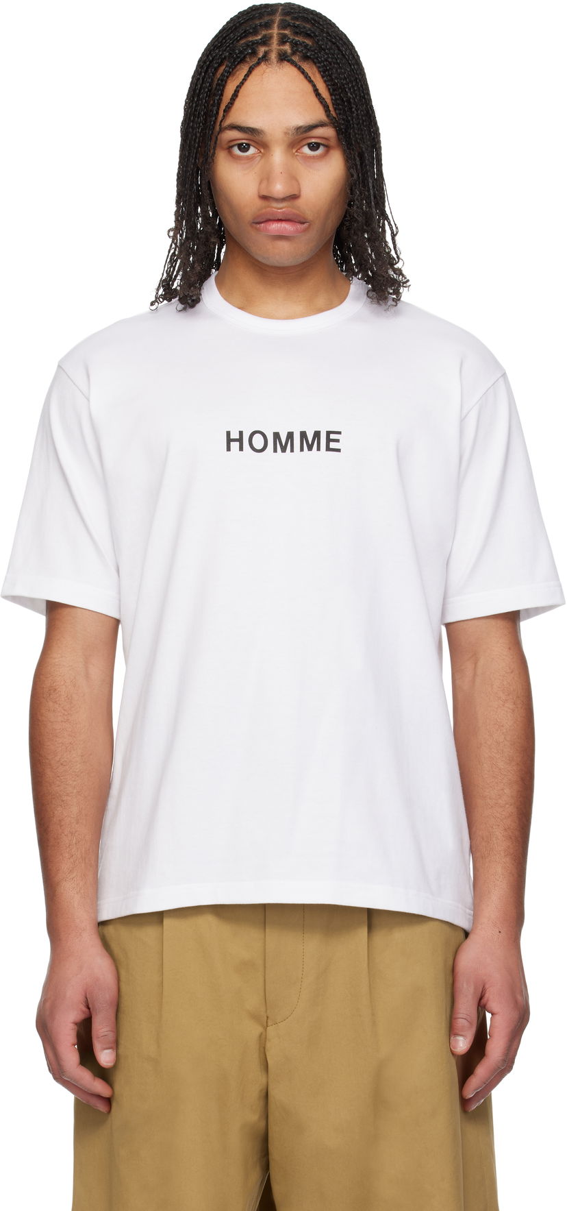 Футболка Comme des Garçons Homme Logo T-Shirt білий | HO-T103-051