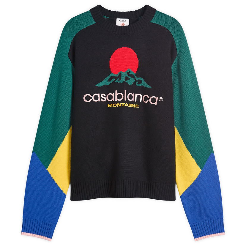 Cветр Casablanca Casablanca Intarsia Crew Knit, Size Large Різнокольоровий | MPF25-KW-1008-01