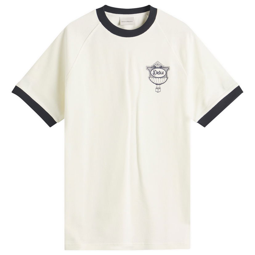 Футболка Drôle de Monsieur Drole Cup Piqué T-Shirt, Size Large білий | G-TS251-CO162-OW