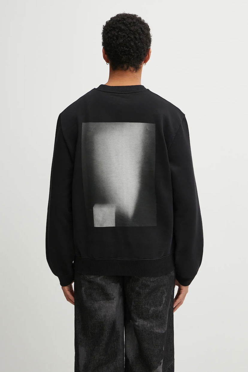 Світшоти HELIOT EMIL Heliot Emil AW25 Printed Sweatshirt чорний | AW25.M.08.086.BLK01