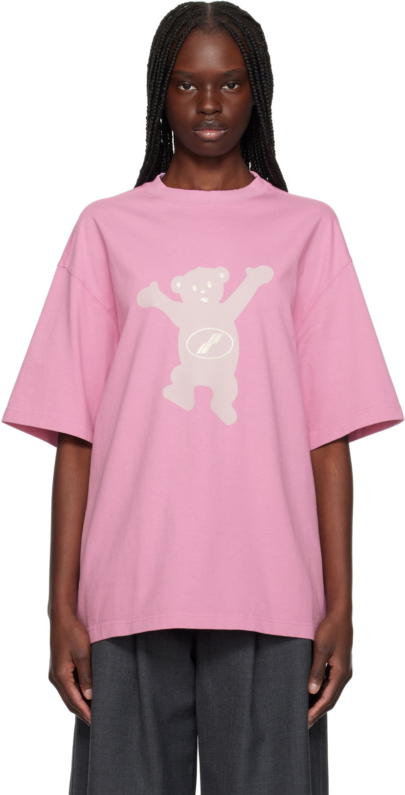 Футболка We11done We11done Teddy Logo T-Shirt Рожевий | WD-TT3-22-715-U-PK