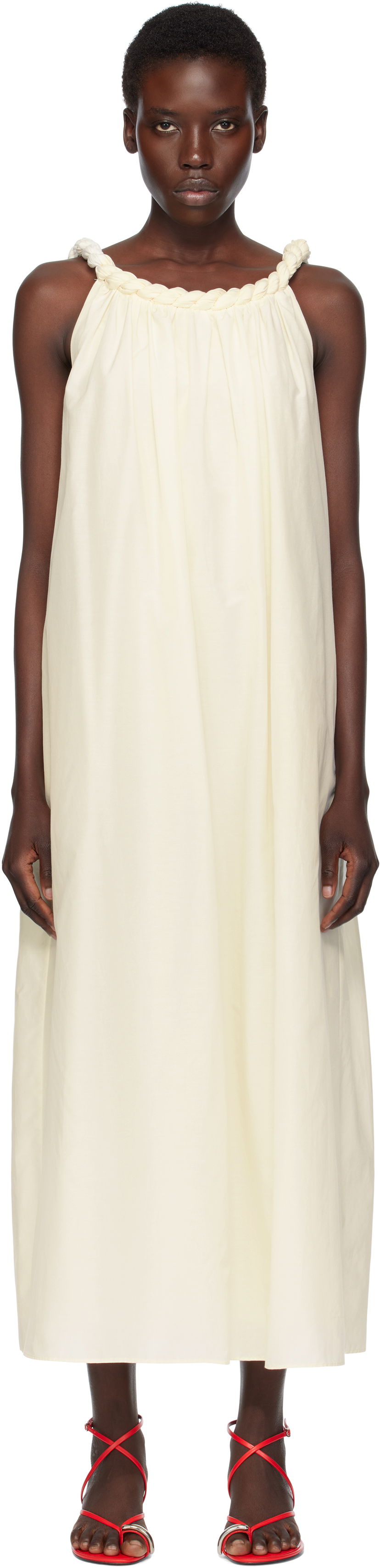 плаття Loulou de Saison Loulou de Saison Kika Maxi Dress білий | KIKA