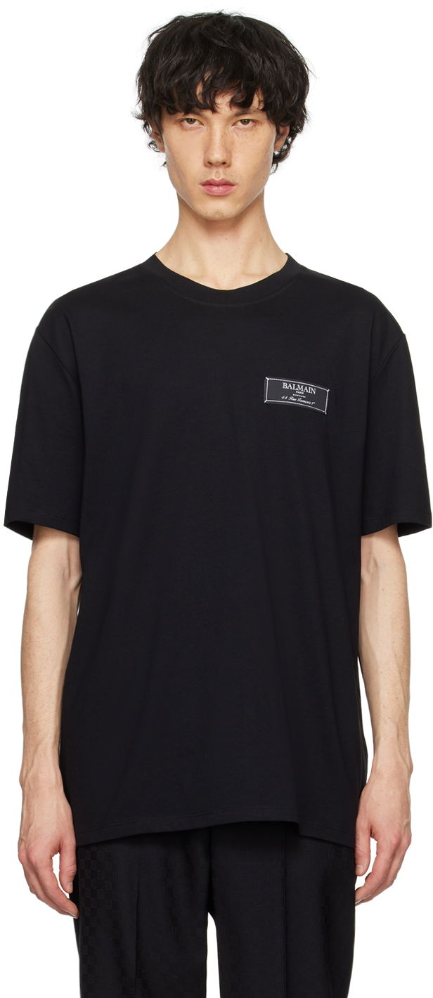 Футболка Balmain Patch T-Shirt чорний | CH1EG000JB54