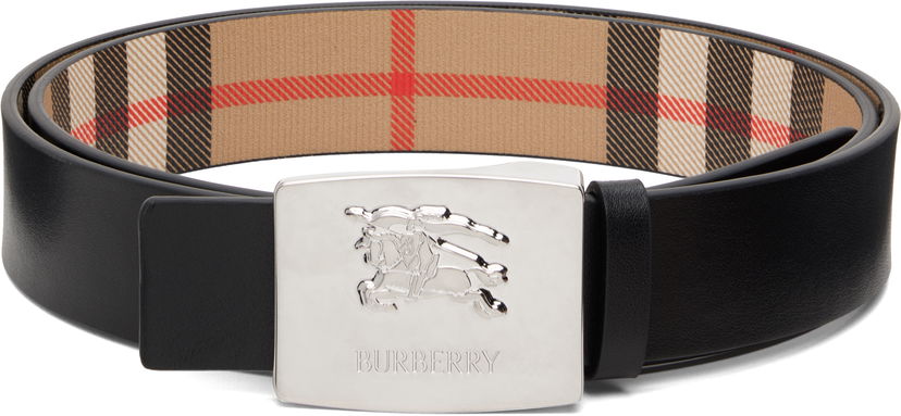 Ремені Burberry Burberry Square Knight Reversible Belt чорний | 8112217