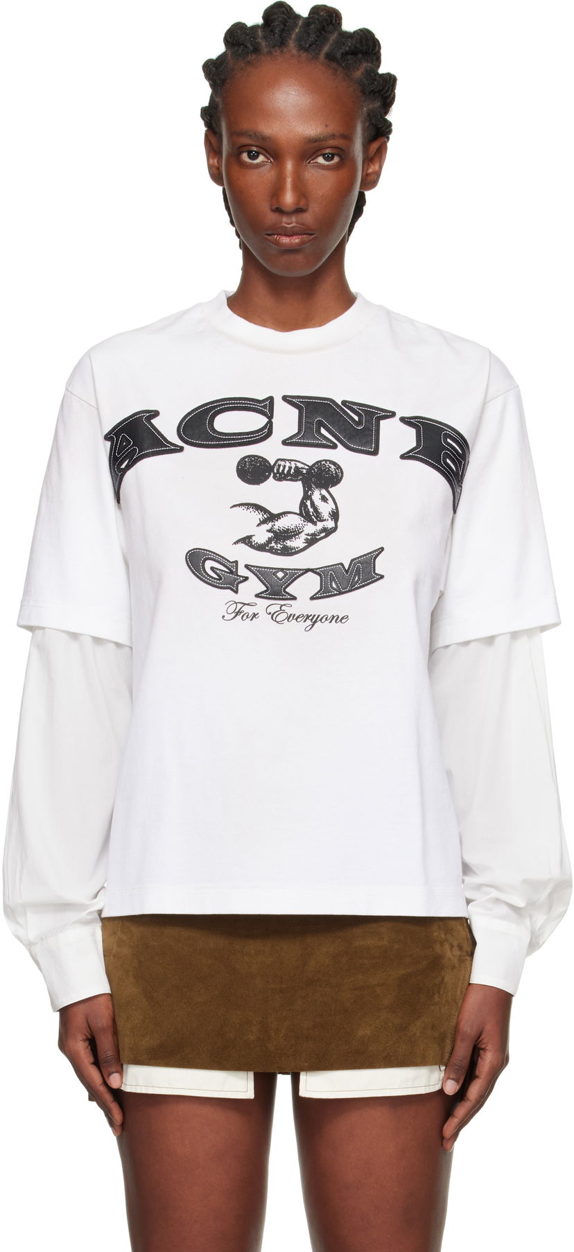 Футболка Acne Studios Layered Logo T-Shirt by Acne Studios білий | CL0404-