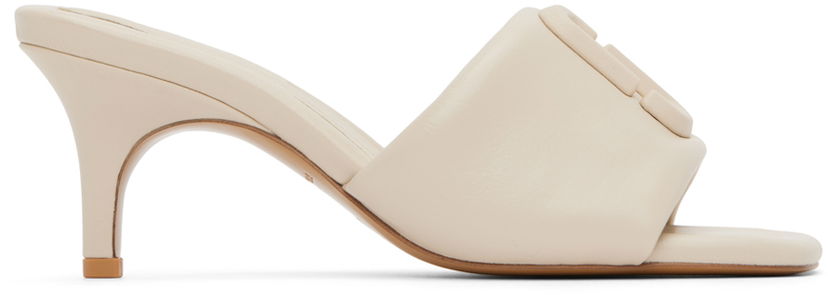 Аксесуари Marc Jacobs Marc Jacobs 'The Leather J Marc' Heeled Sandals бежевий | 2S4FSA001F08