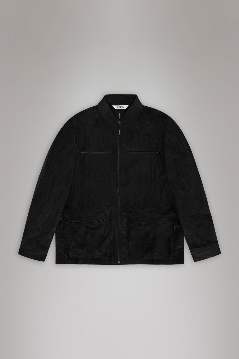 Куртка бомбер Rains Kano Overshirt чорний | 19220\01