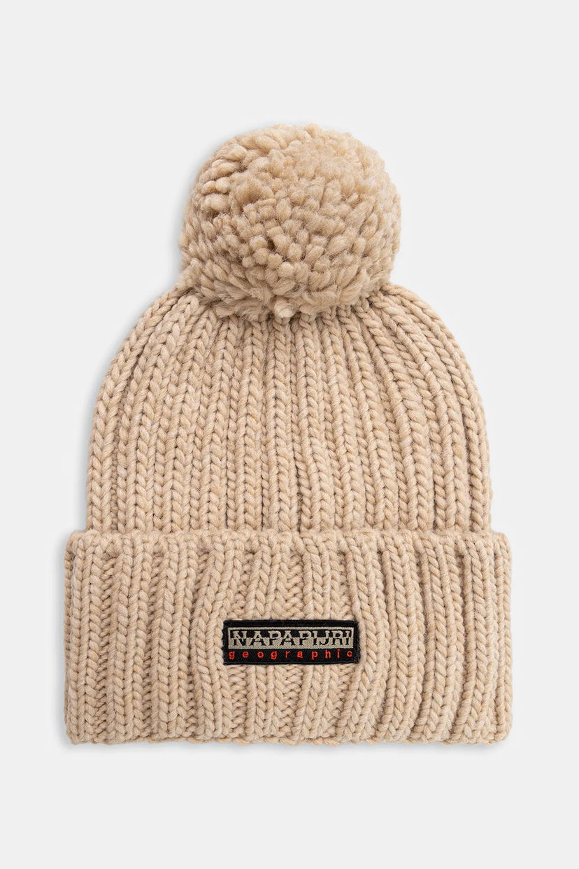 Шапка Napapijri Napapijri Fea 2 Beanie бежевий | NP0A4GKAN1J1