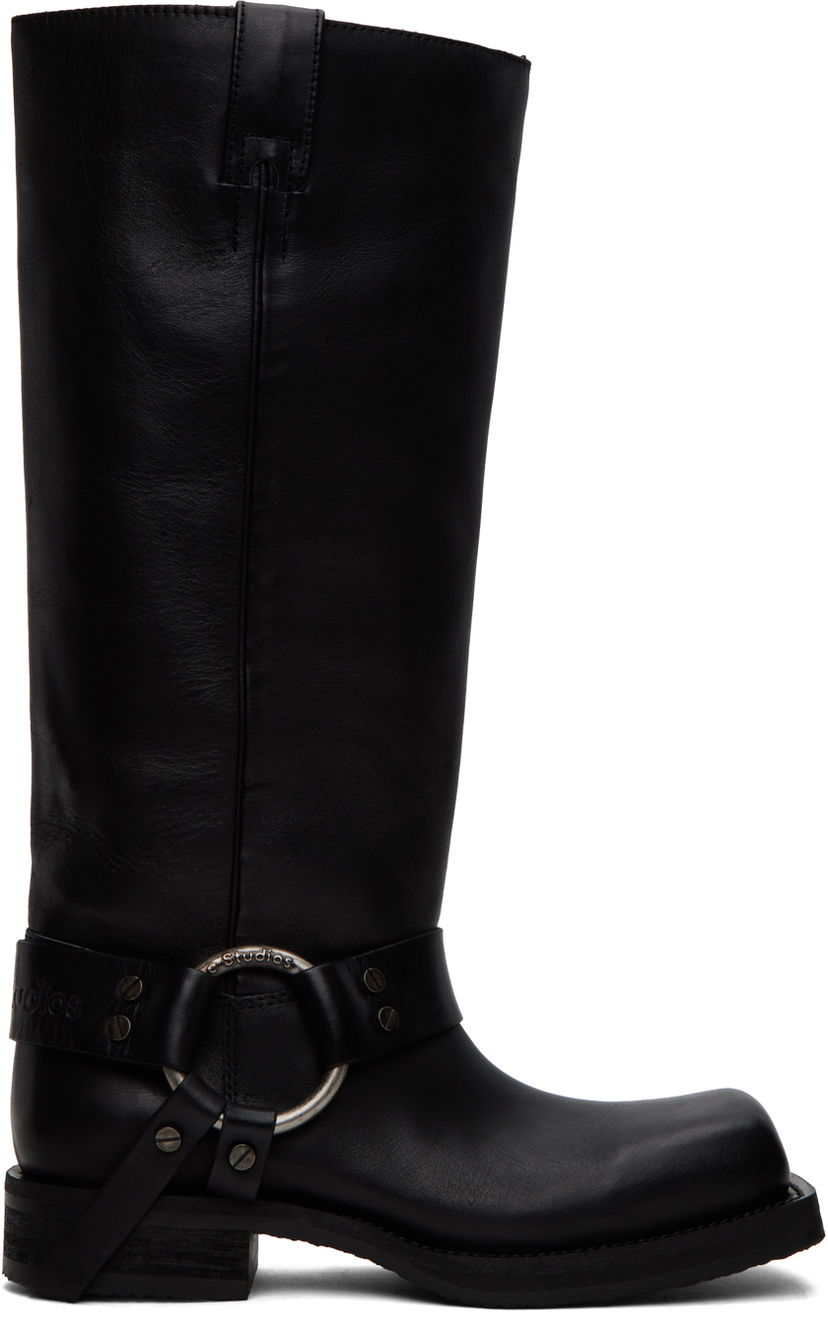 Одяг Acne Studios Black Buckle Boots чорний | AD0683-