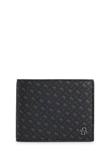 Гаманець BOSS Bally Monogram Trifold Wallet чорний | 50536773