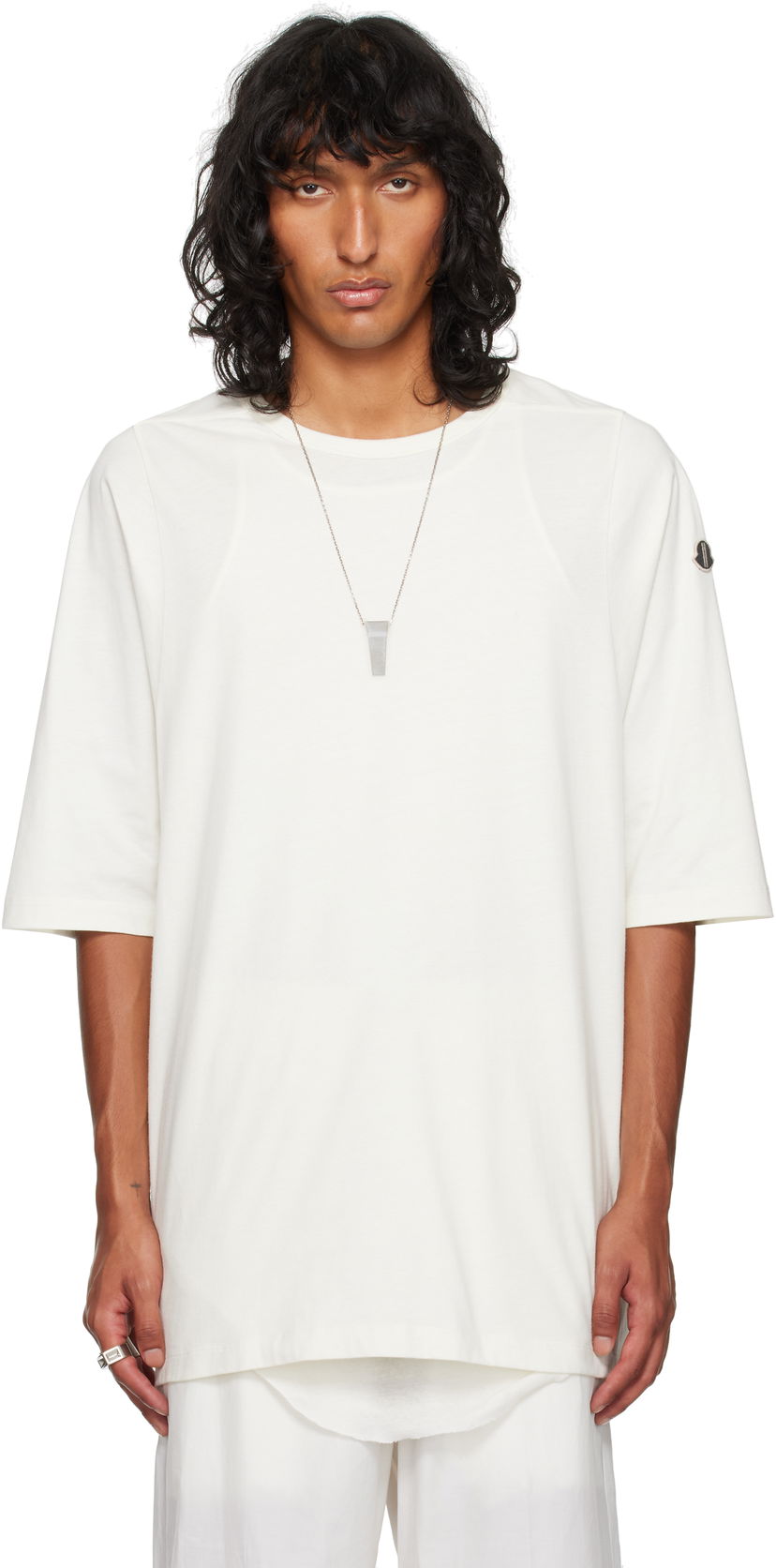 Футболка Rick Owens Organic Cotton T-shirt білий | MU02D8C01 M4630