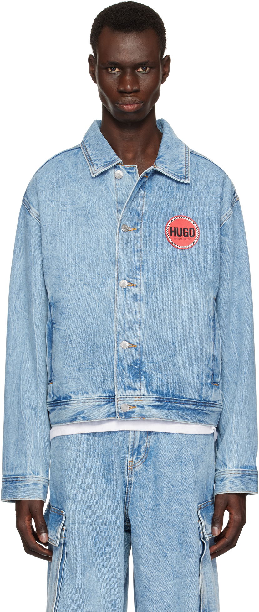 Куртка BOSS HUGO Faded Denim Jacket Синій | 50539200