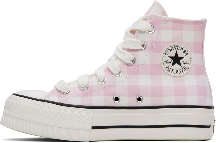 Кросівки та взуття Converse Chuck Taylor All Star Lift Platform Gingham Рожевий | A13663C