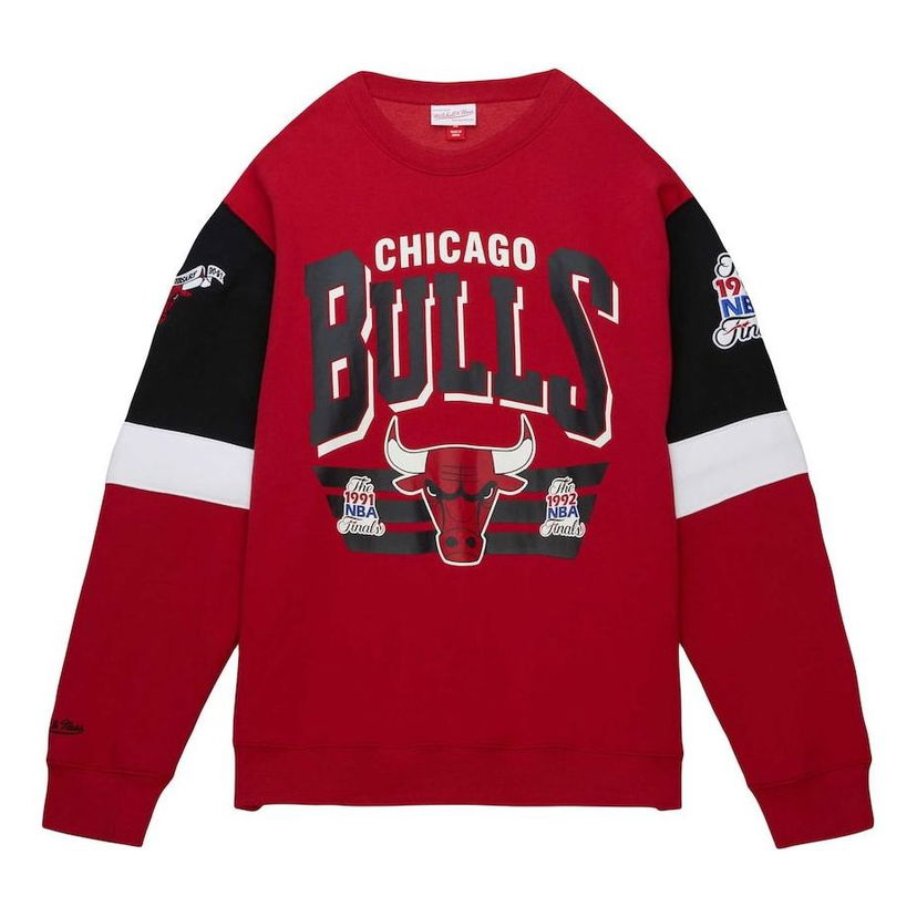 Cветр Mitchell & Ness Mitchell & Ness NBA Chicago Bulls Crew Sweatshirt Червоний | FCPO3400-CBUYYPPPSCAR