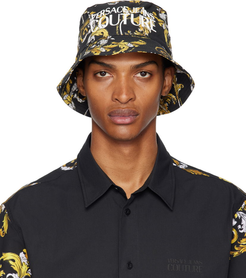 Капелюх Versace Versace Jeans Couture Fisherman Bucket Hat чорний | E78GAZK06_EZG364