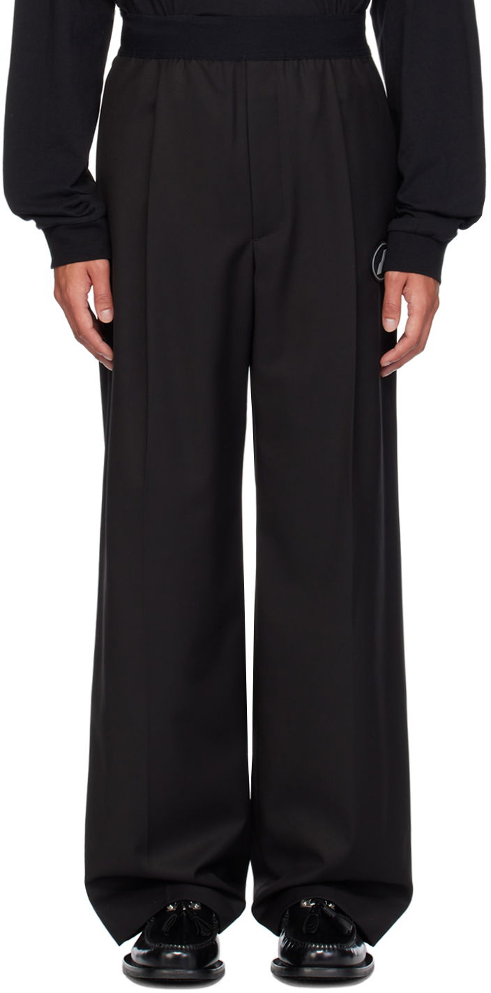 Штани We11done Logo Straight Leg Trousers чорний | WD-PT4-20-729-U-BK