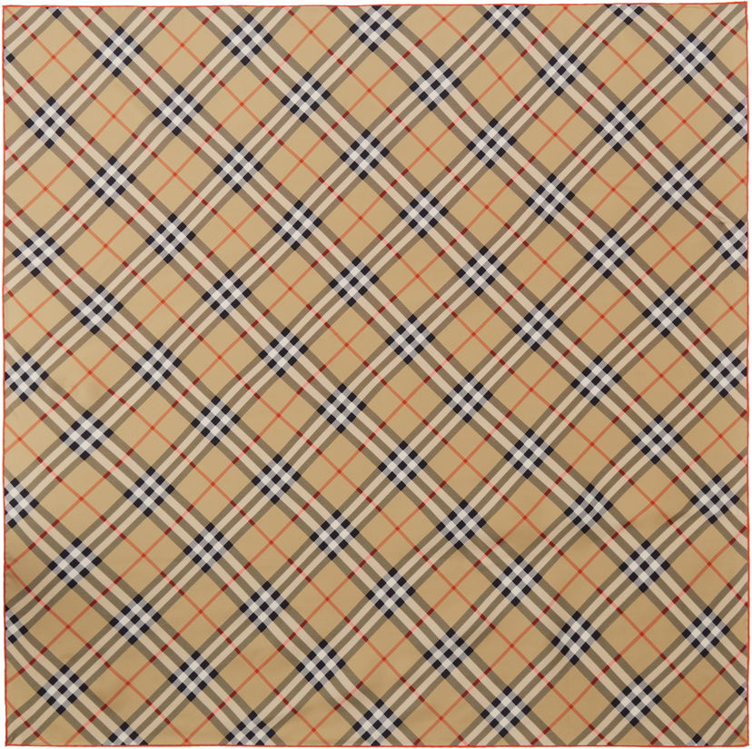 Шарф Burberry Burberry Check Silk Scarf бежевий | 8088140