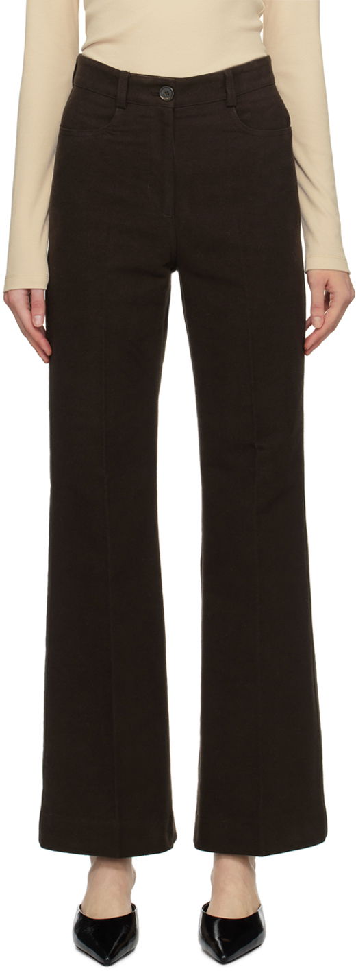 Штани TOTEME TOTEME Flared Trousers Коричневий | 241-WRB1058-FB0171