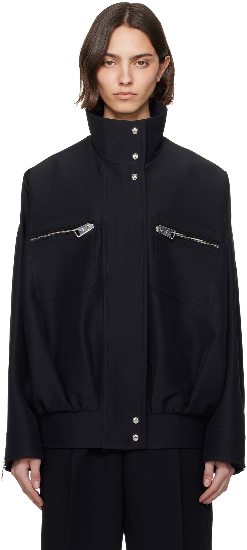 Куртка Khaite Khaite Ayman Bomber Jacket чорний | 6168576