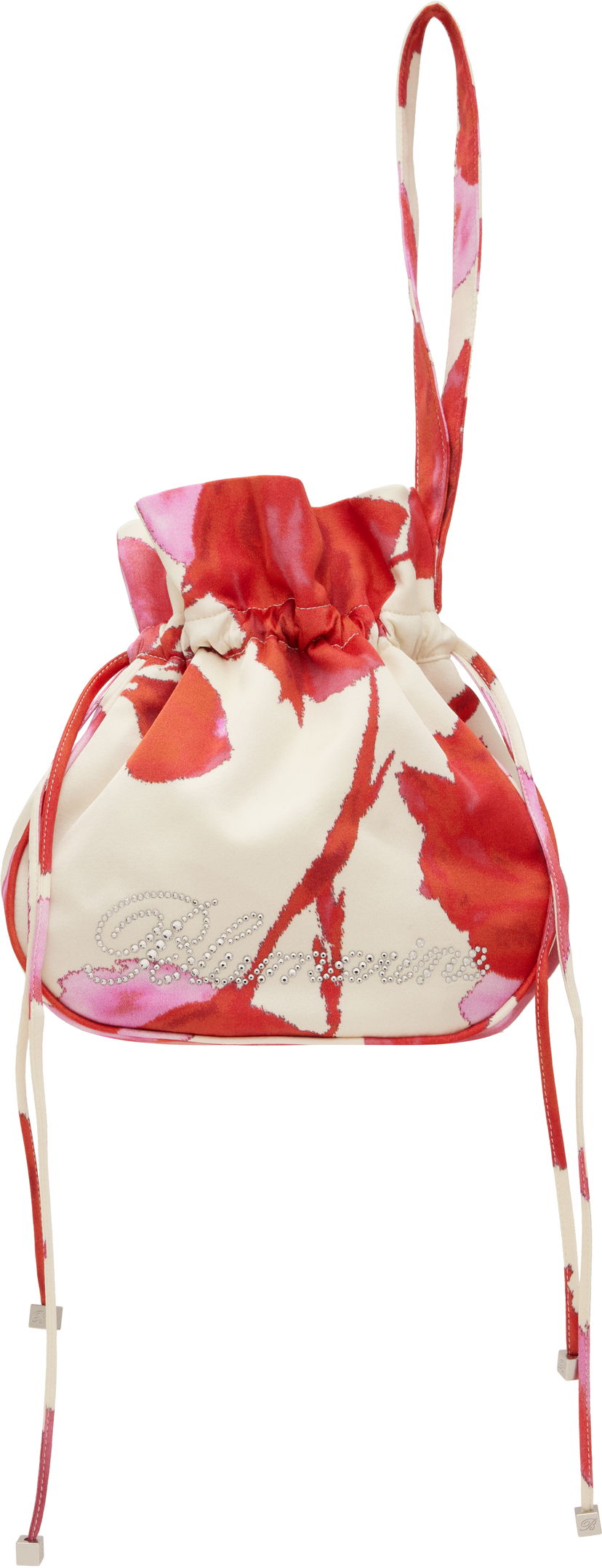 Сумочка Blumarine Blumarine Printed Satin Rhinestone Logo Pouch Різнокольоровий | P5HHW090A