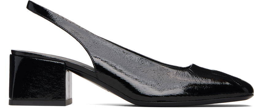 Кросівки та взуття Courrèges Courrèges AC Vinyl Slingback Heels чорний | 325SPP039VY0003