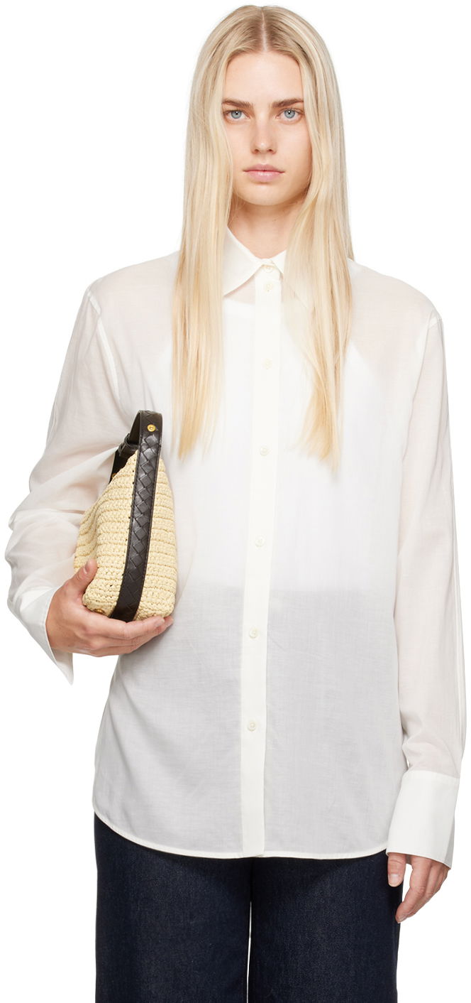 Сорочка TOTEME Women's Droptail Shirt білий | 243-WRT2522-FB0238
