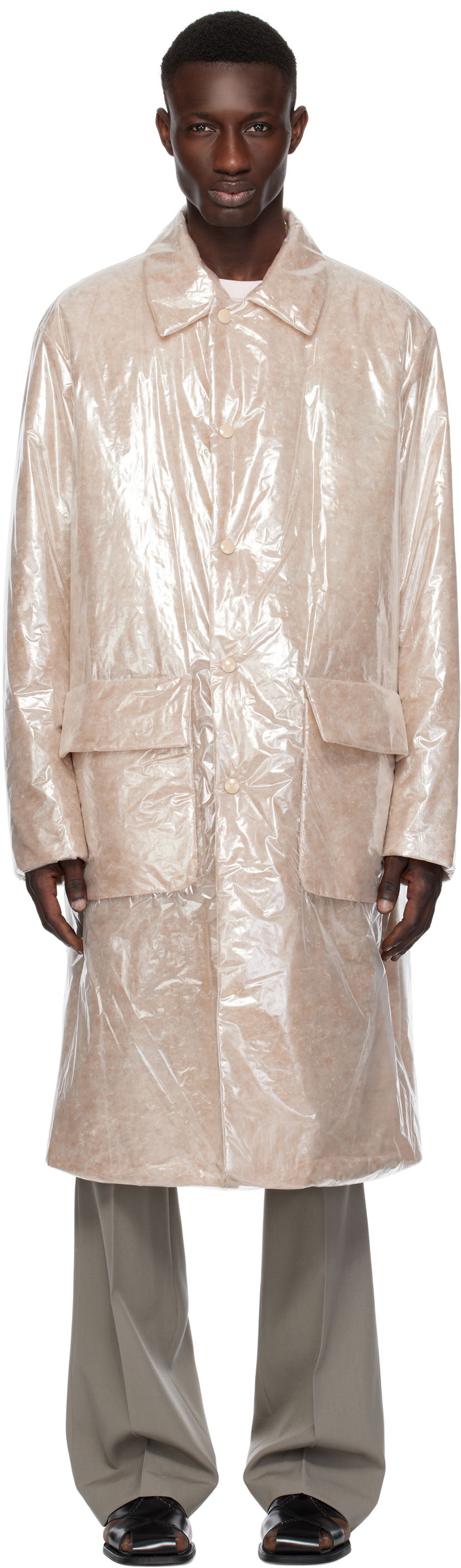 Дощовик Dries Van Noten Dries Van Noten Loose Fit Mac Coat бежевий | 251-020222-1257