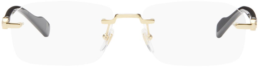 Сонцезахисні окуляри Gucci Rimless Rectangle Glasses бежевий | GG1221O