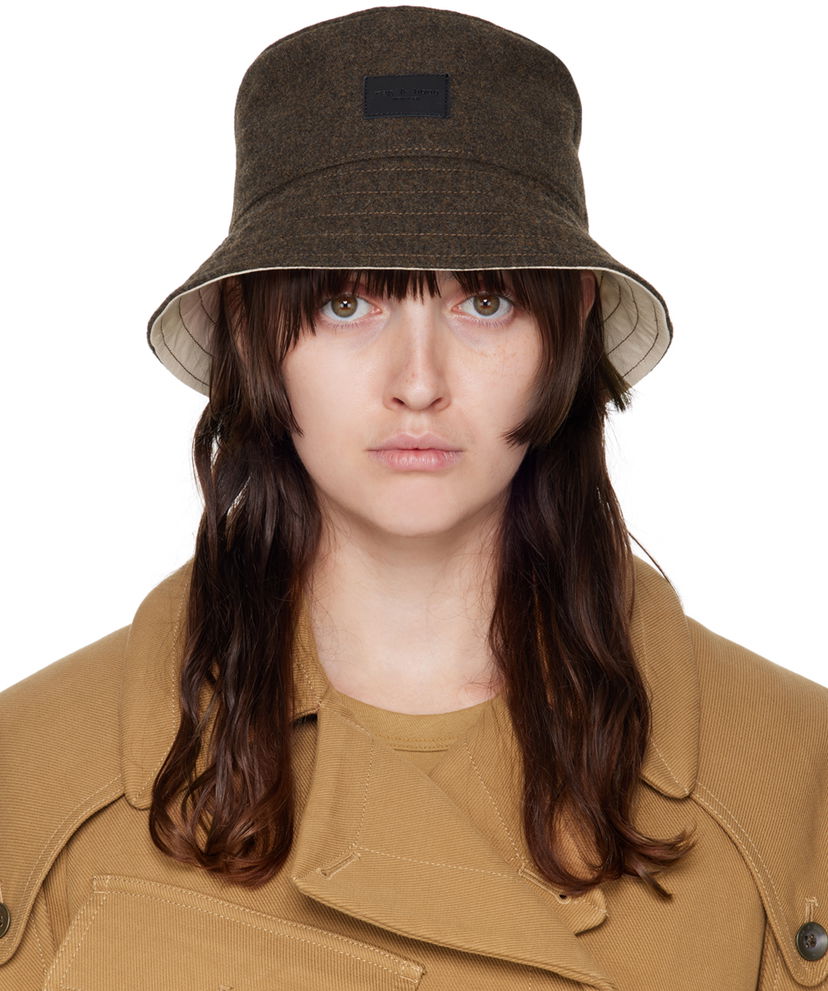 Капелюх rag & bone Addison Beach Hat Коричневий | WJW22F1037QM37