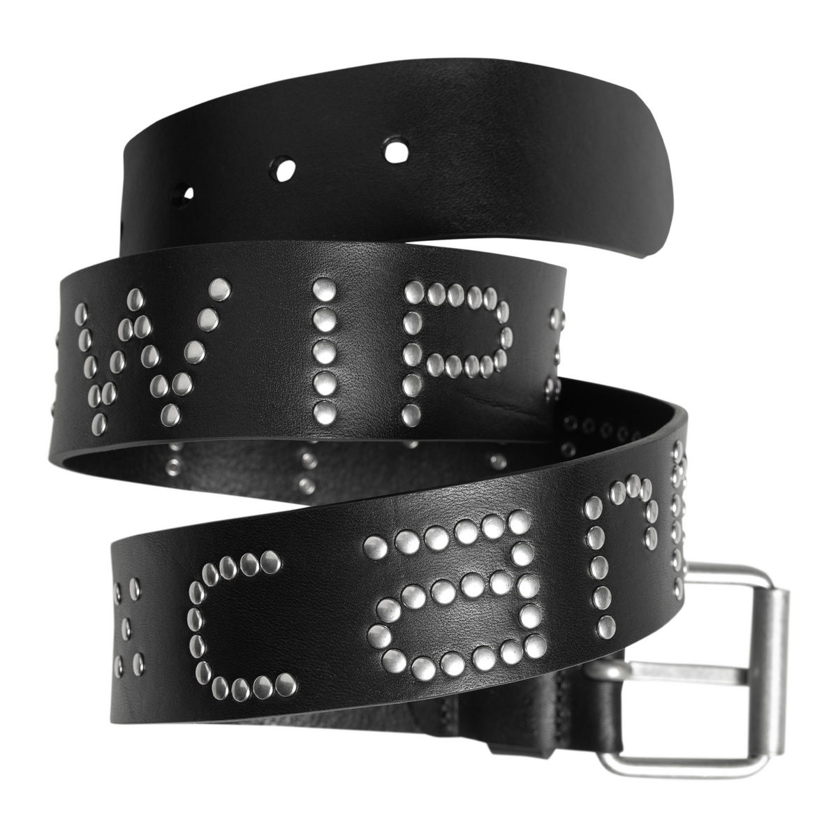 Ремені Carhartt WIP Black Studded Script Belt чорний | I034422_6, 0