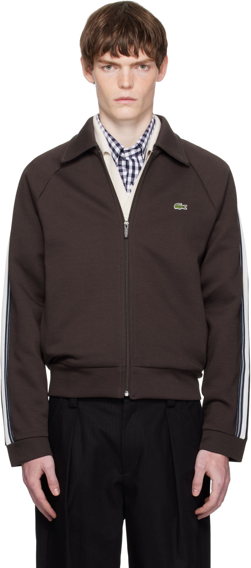 Світшоти Lacoste Zip-Up Sweatshirt Коричневий | SH5927_SKB