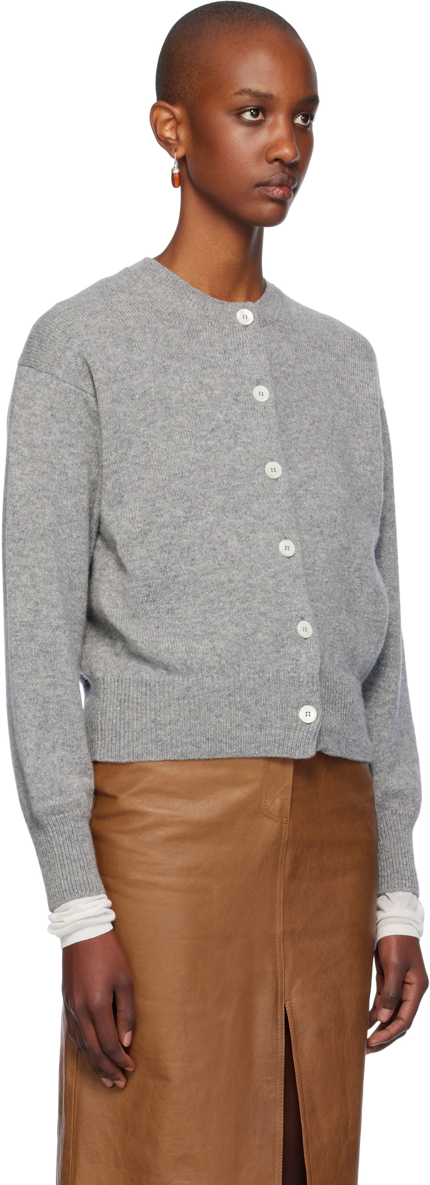Cветр &Daughter Crewneck Cardigan Сірий | HKN03901, 1