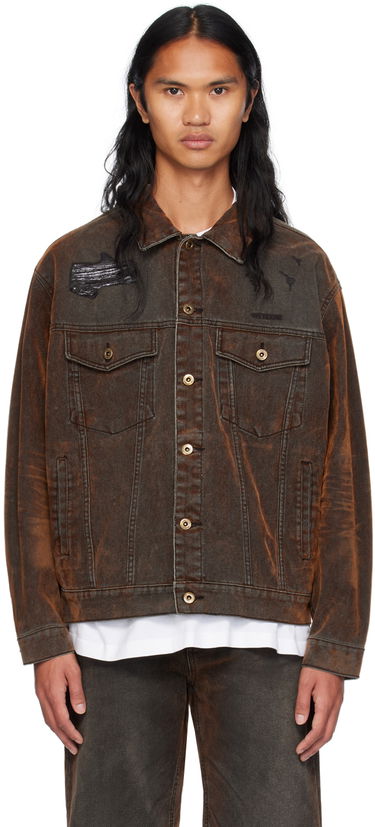 Куртка We11done We11done Distressed Denim Jacket Коричневий | WD-DJ2-24-399-M-BK, 0