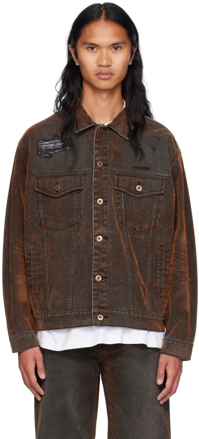 Куртка We11done We11done Distressed Denim Jacket Коричневий | WD-DJ2-24-399-M-BK