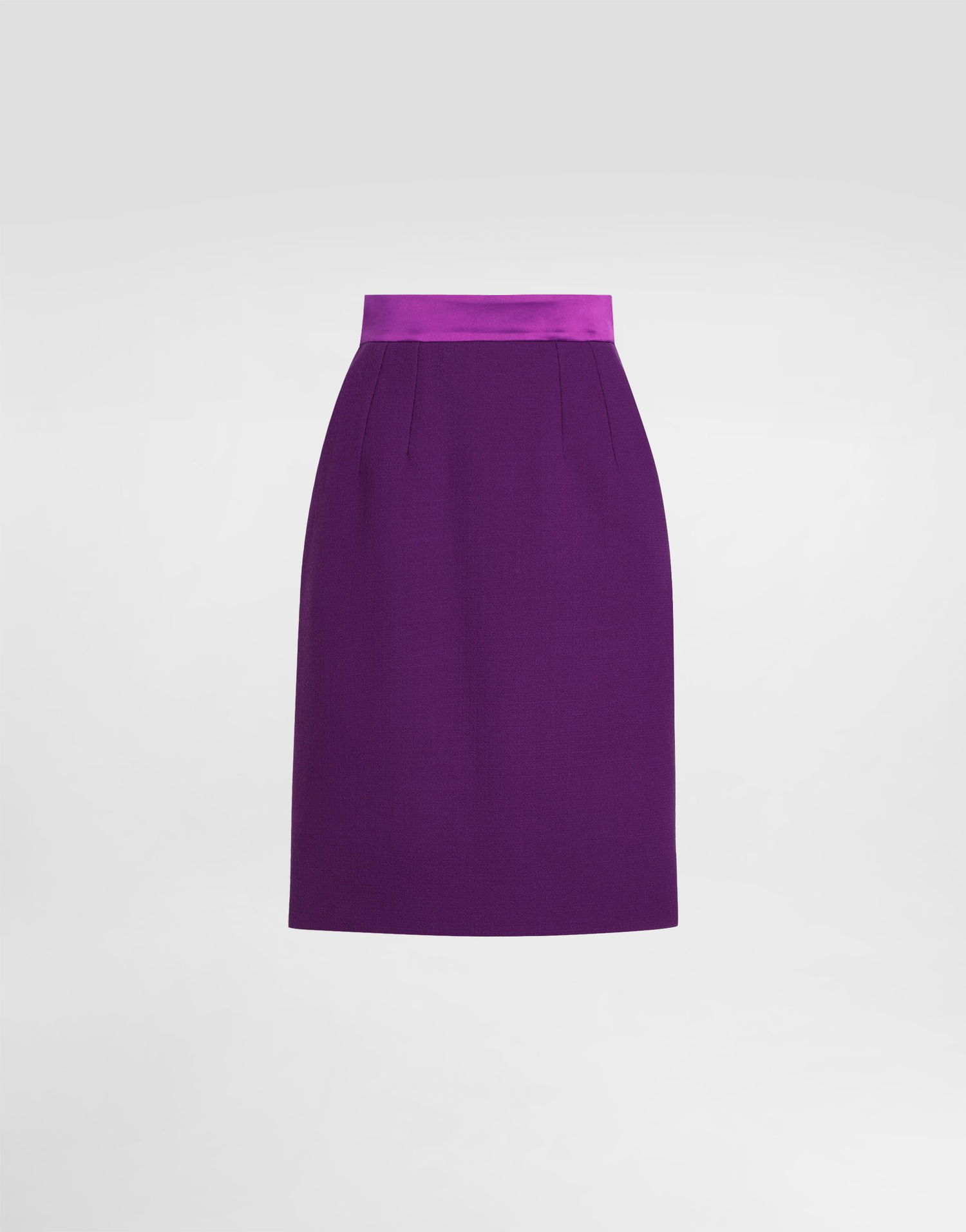 Спідниця Dolce & Gabbana Dolce & Gabbana Wool Crepe Midi Pencil Skirt Фіолетовий | F4C1ETFU2TZF0373, 0