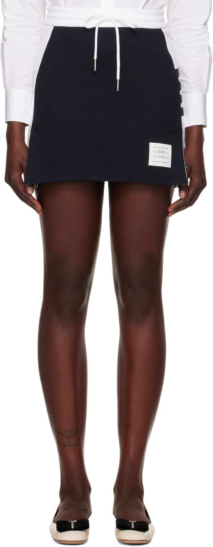 Спідниця Thom Browne Classic 4-Bar Jersey Miniskirt темно-синій | FJK130A-03037