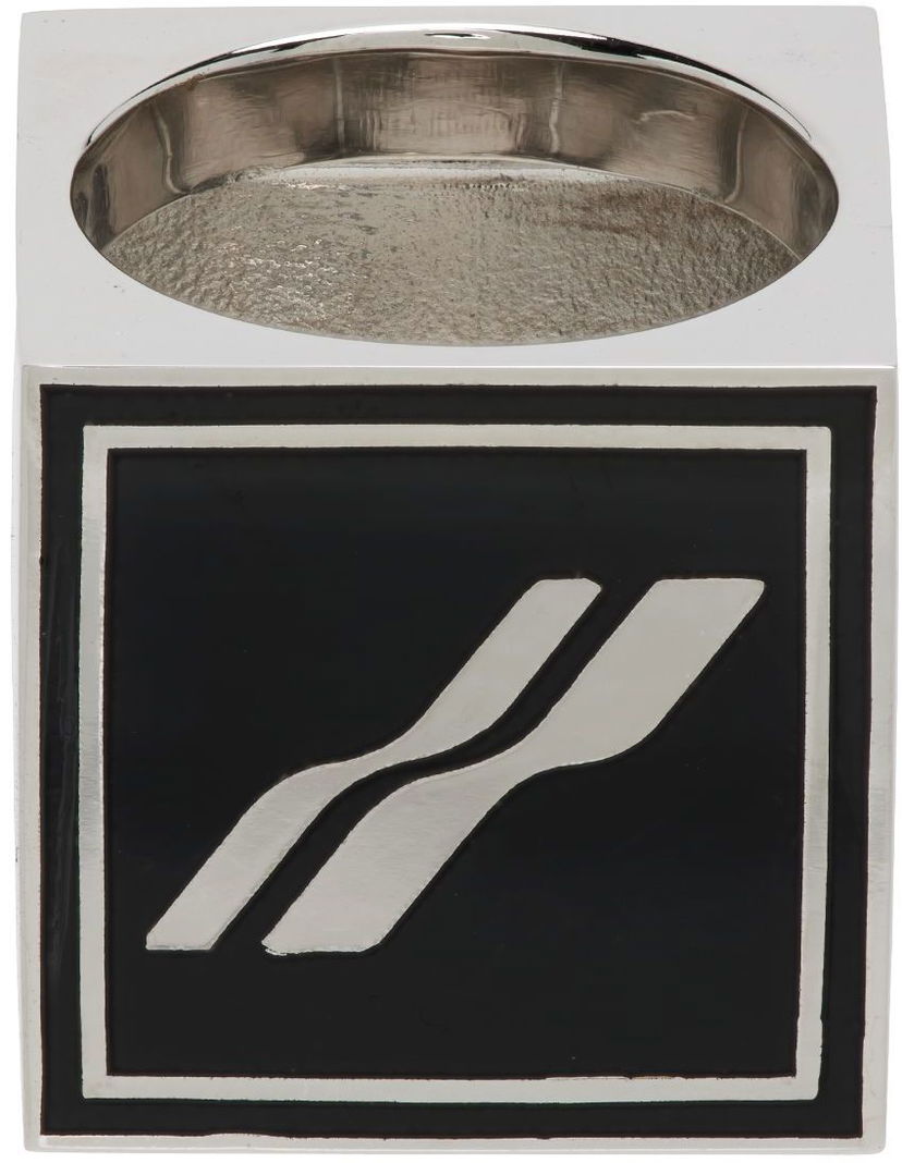 Свічки We11done Square Logo Dice Ring чорний | WD-AJ1-22-703-U-BK