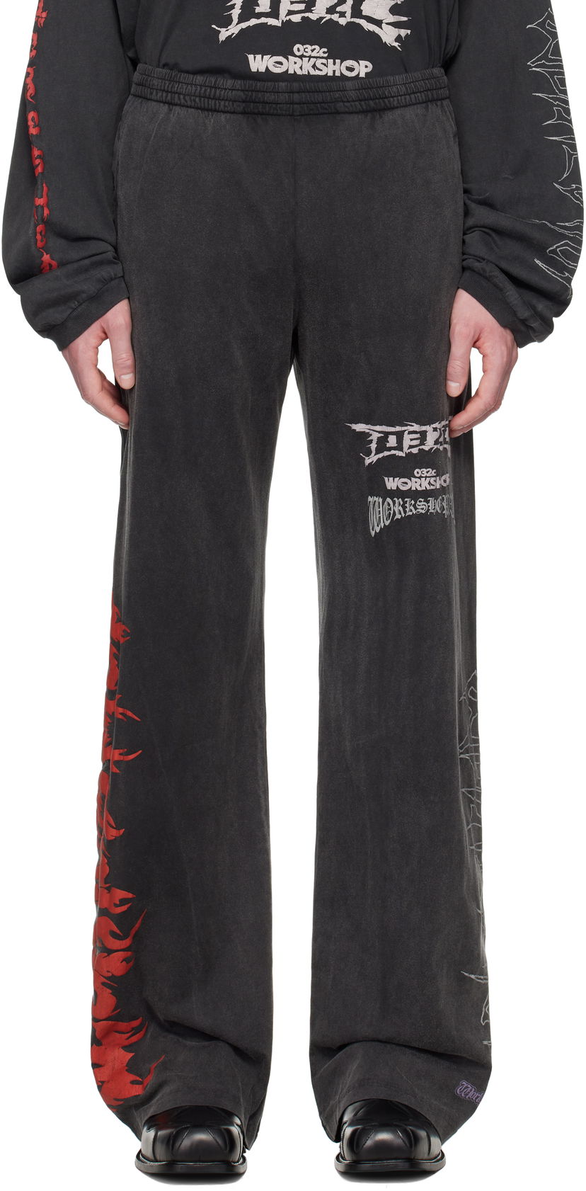 Спортивні штани 032C 032c Telepresence Comfort Sweatpants чорний | S25-URC-0761-050